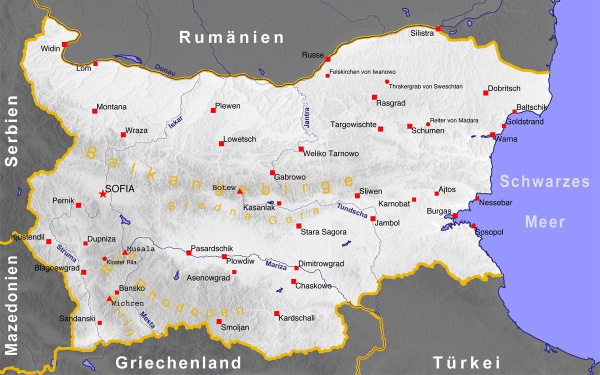 mappa della bulgara