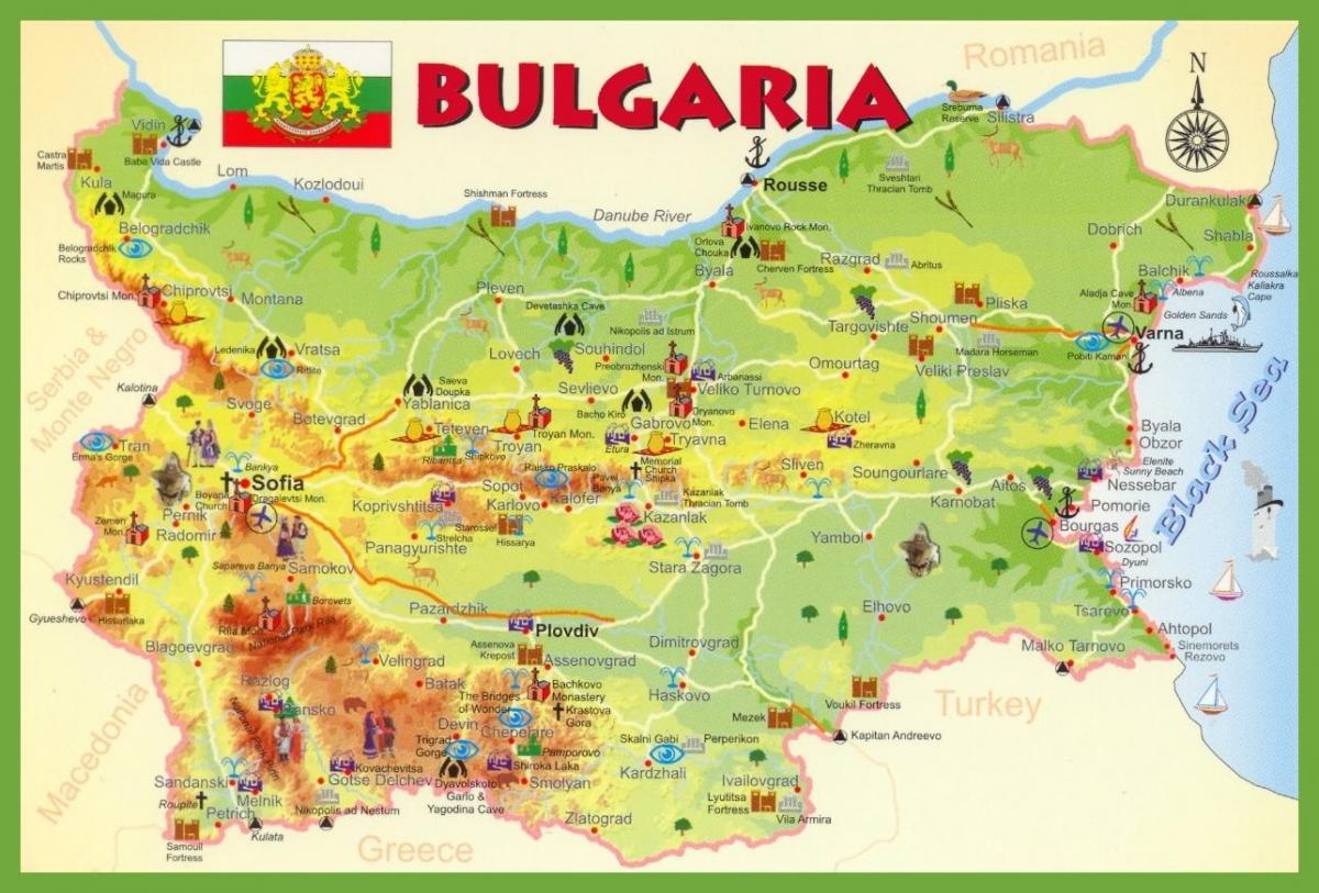 Bulgaria mappa visite turistiche