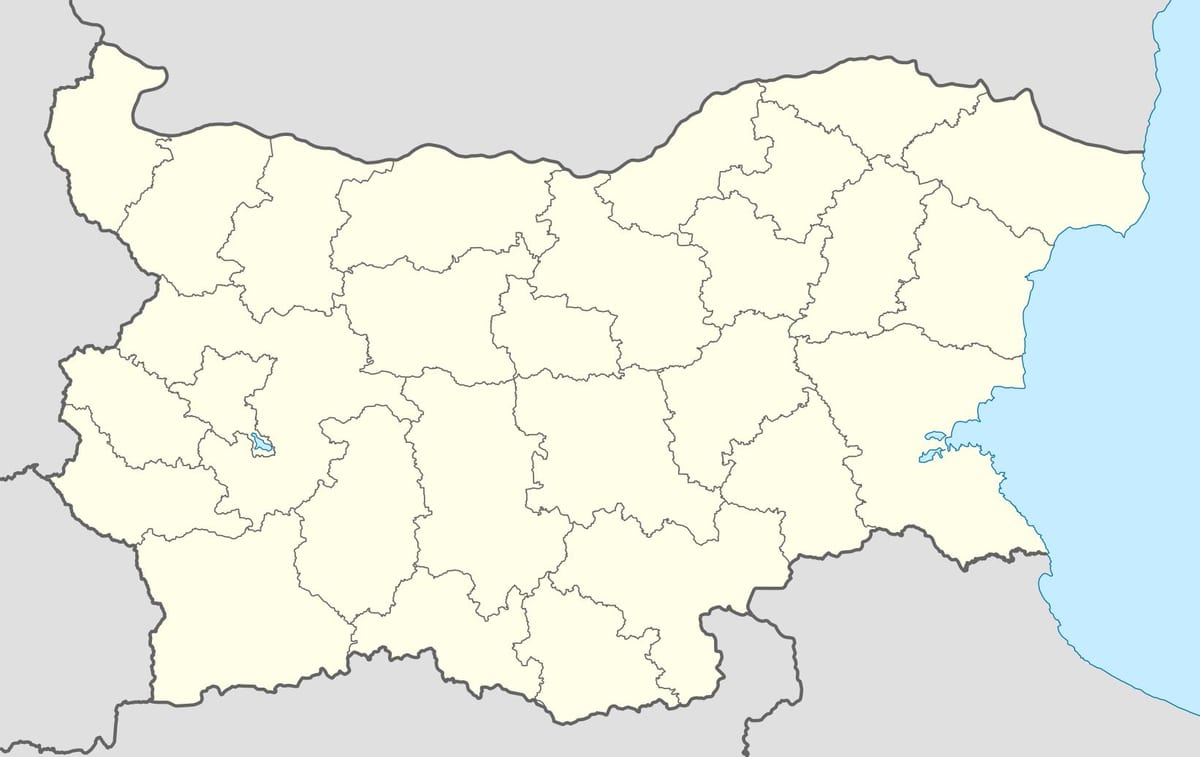 mappa di Bulgaria mappa vettoriale