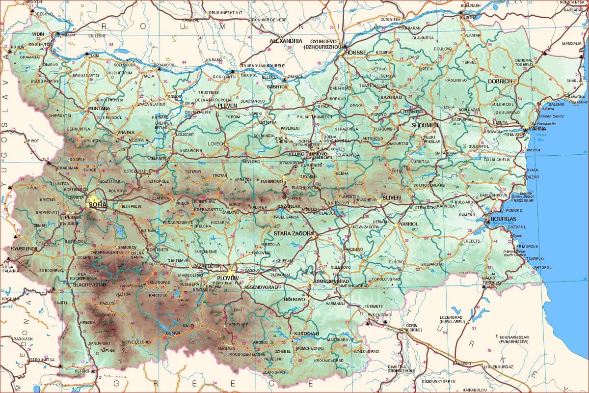 mappa di costa bulgara