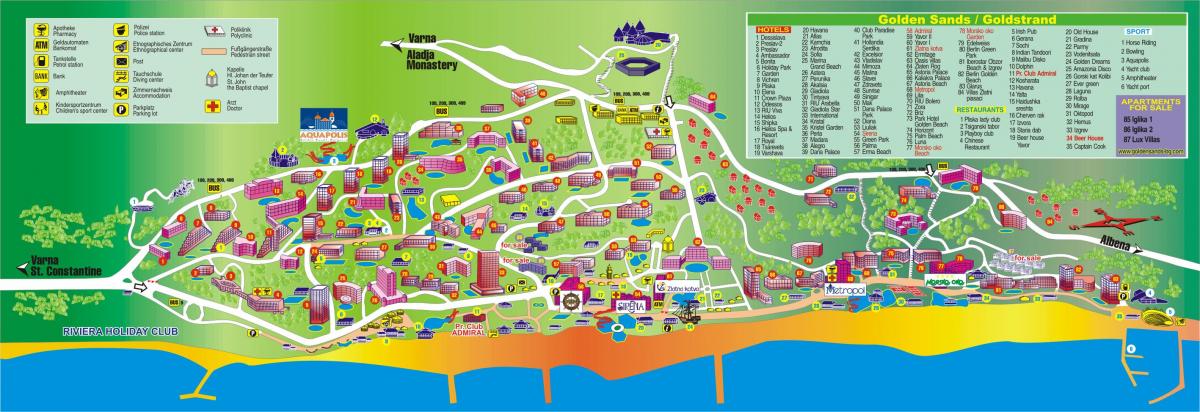 golden beach Bulgaria mappa