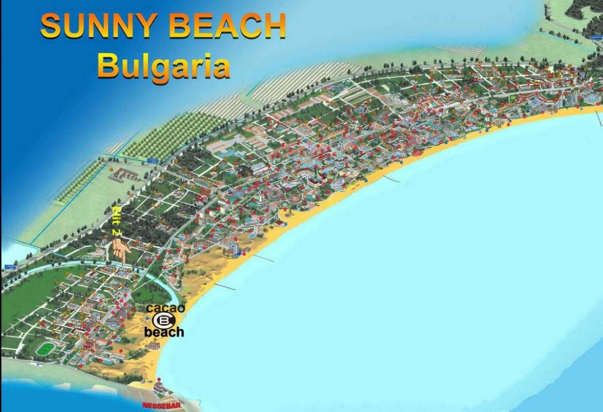 mappa di cacao beach Bulgaria