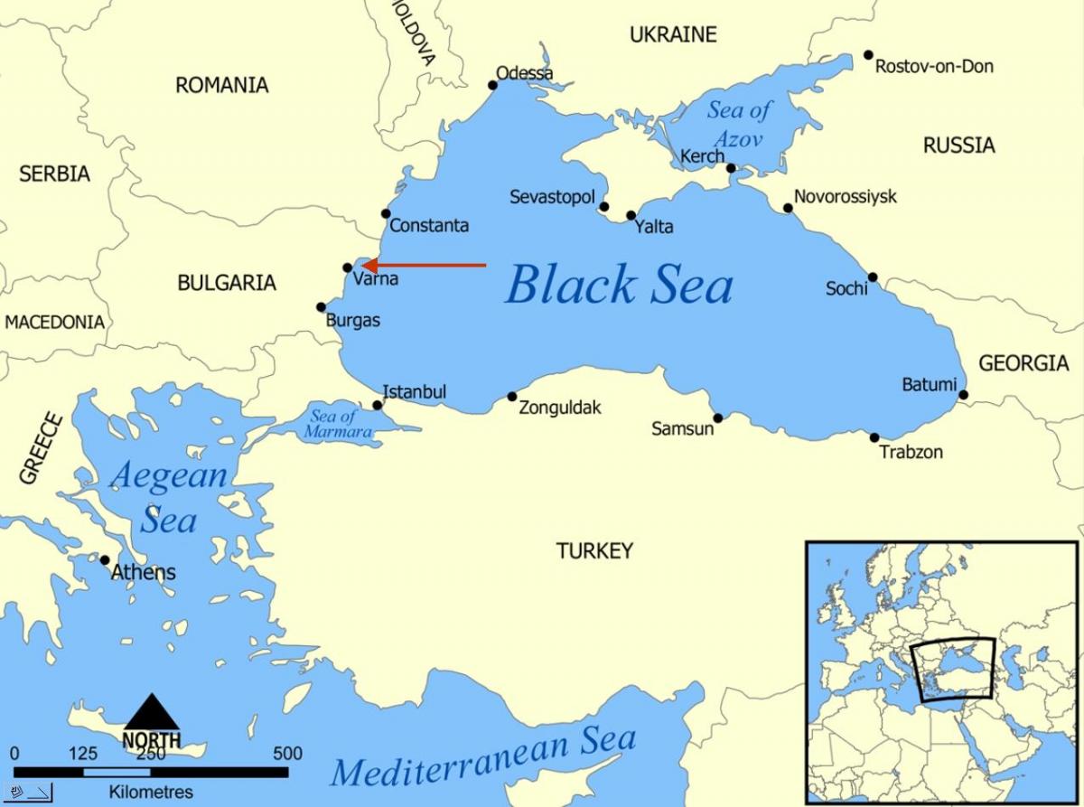 Bulgaria varna la mappa