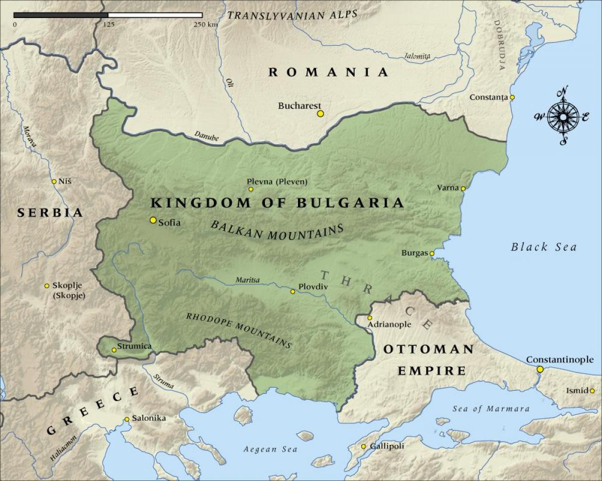 mappa di vecchia bulgaro