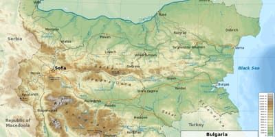 Mappa di Bulgaria geografia