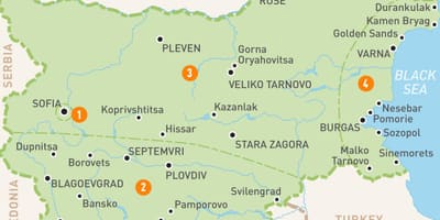 Bulgaria regioni mappa