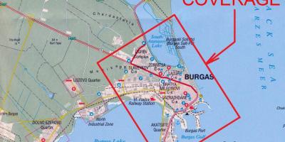 Mappa di burgas, in Bulgaria