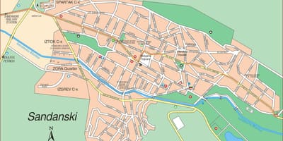 Mappa di sandanski, Bulgaria