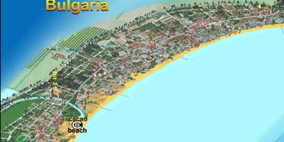 Mappa di cacao beach Bulgaria