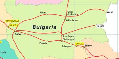 Bulgaria mappa del treno