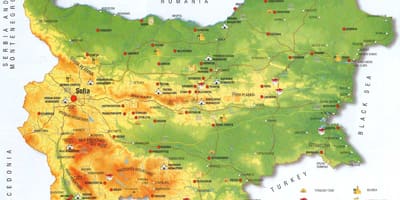 Montagne bulgare mappa